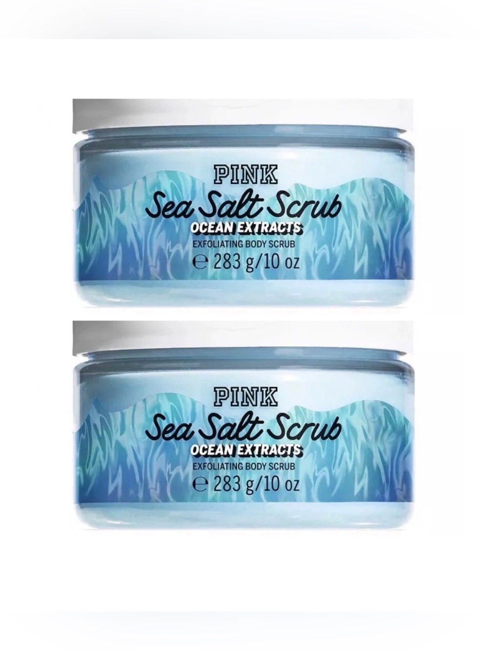 2~Victoria's Secret PINK Sea Salt Ocean Extracts Exfoliating Body Scrub~10 fl.oz